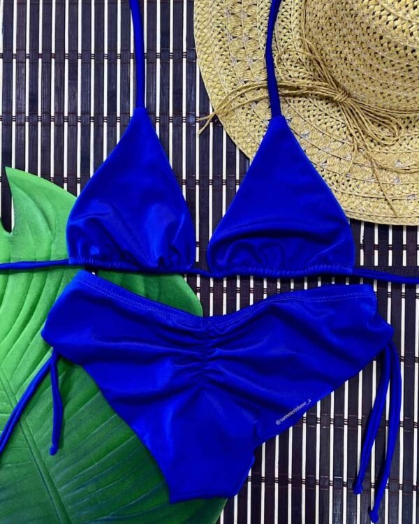 5 VESTIDOS TANGA ANCHA AZUL REY
