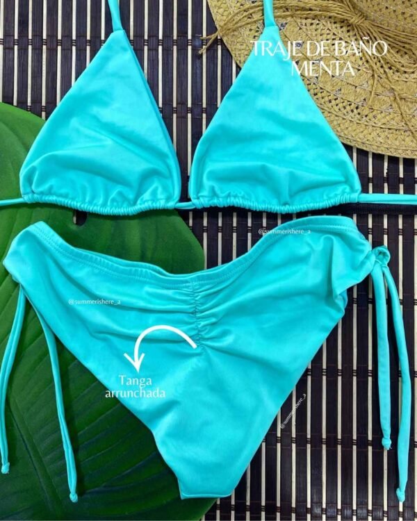 Menta Arrunchada VESTIDOS TANGA ANCHA MENTA